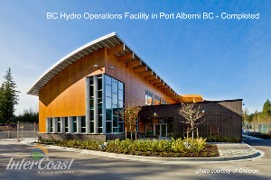 BC Hydro Operations Facility in Port Alberni BC completed project with BASF spray foam insulation - Project by Omicron Vancouver BC