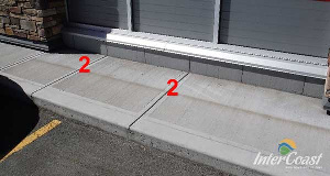 Notice that the expansion joints of the sidewalk line up with the joints in the CFI the CFI Concrete Faced Insulation making for a nice uniform appearance